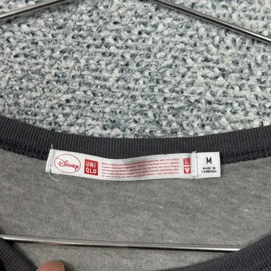 유니클로 디즈니 빈티지 프린팅 링거티 반팔티 M 상품이미지3