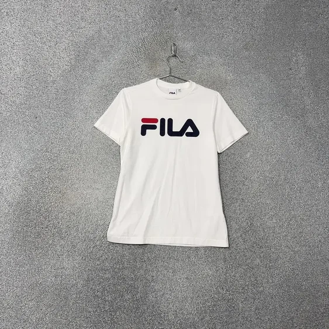 휠라 프린팅 로고 화이트 반팔 티 90(XS) 상품이미지1