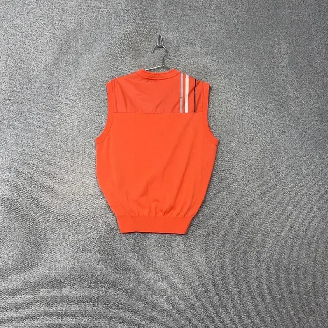 핑 오렌지 로고 골프 반집업 아크릴 니트 조끼 100 상품이미지2