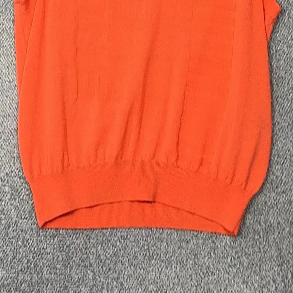 핑 오렌지 로고 골프 반집업 아크릴 니트 조끼 100 상품이미지4