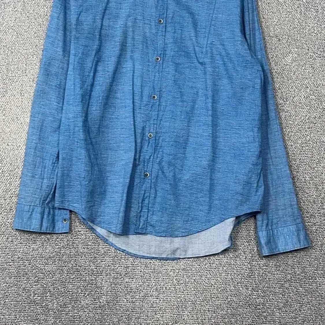 자라 블루 데님 인디고 셔츠 L 상품이미지4