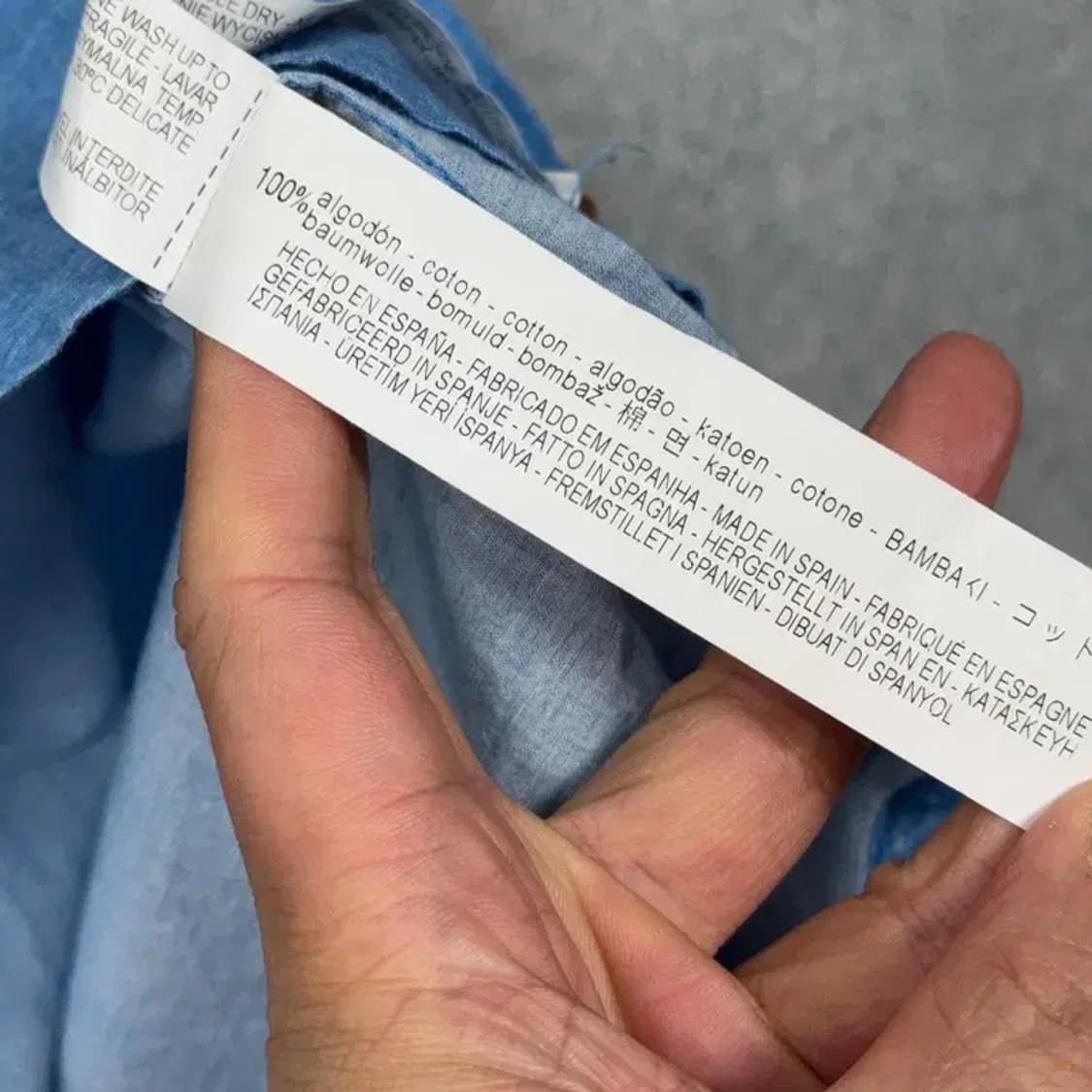 자라 블루 데님 인디고 셔츠 L 상품이미지6