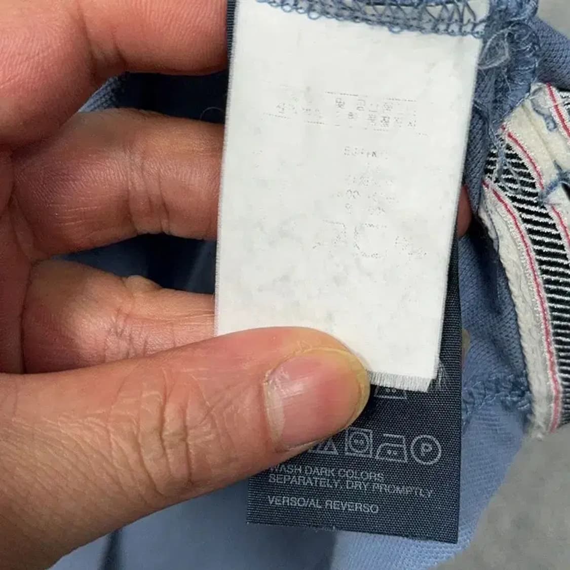 타미힐피거 라이트 블루 남성 캐주얼 반팔 카라티 L 상품이미지4