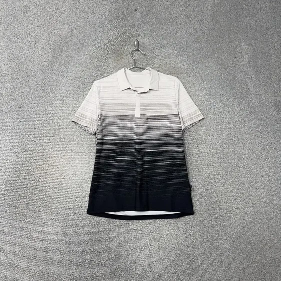 엘르 스트라이프 블랙 골프 기능성 반팔 카라티 95 상품이미지1