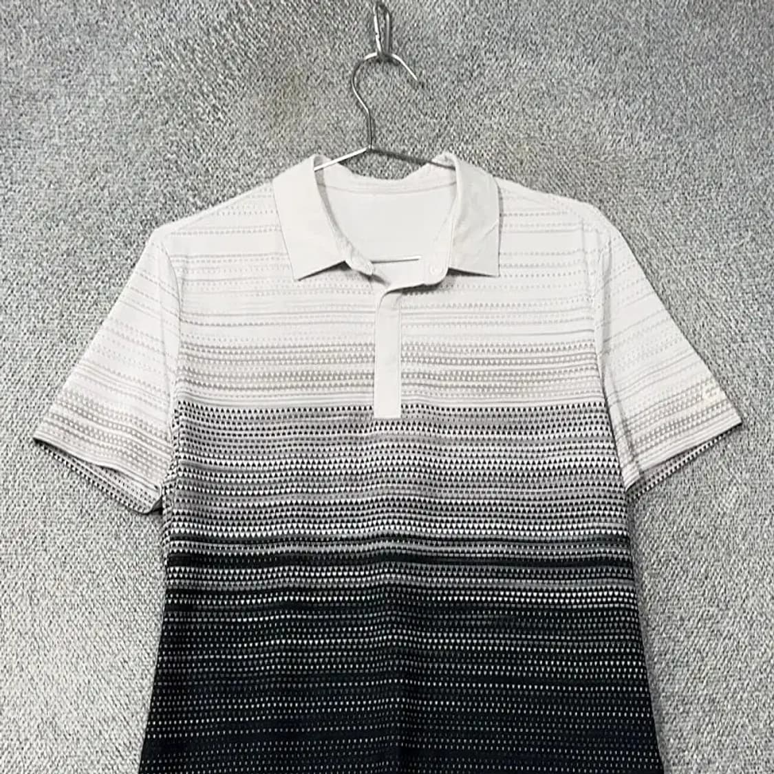 엘르 스트라이프 블랙 골프 기능성 반팔 카라티 95 상품이미지3