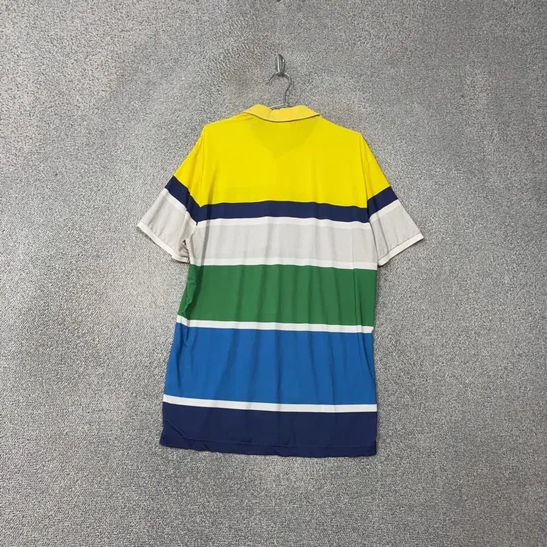 해지스 스트라이프 다채색 로고 기능성 반팔 카라티 105 상품이미지2