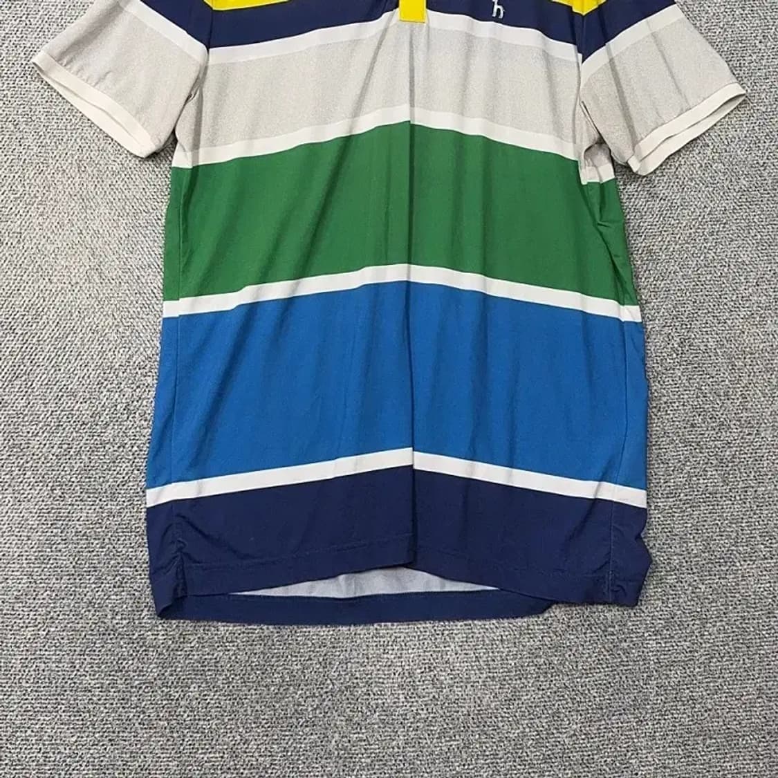 해지스 스트라이프 다채색 로고 기능성 반팔 카라티 105 상품이미지4