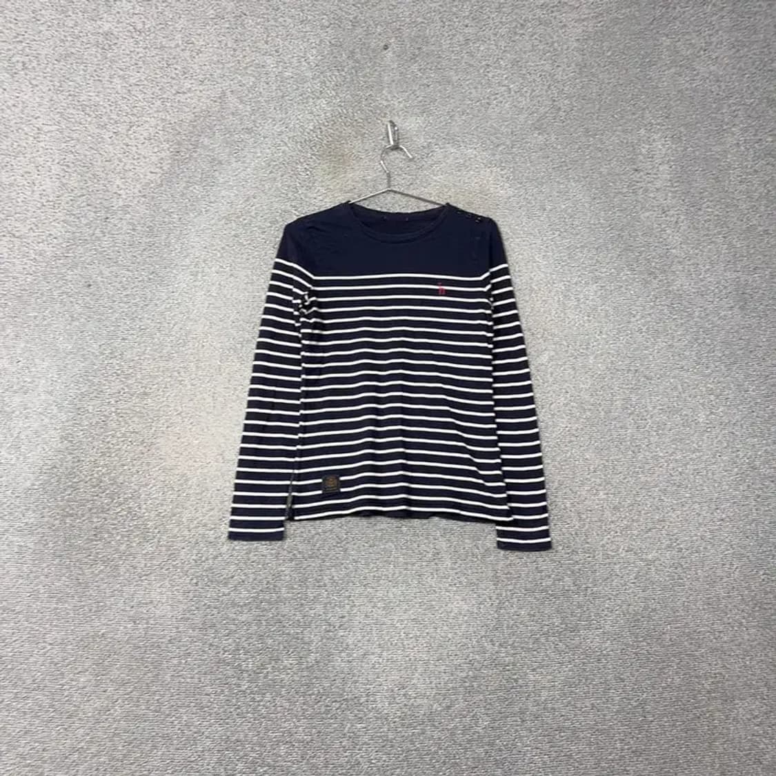 해지스 스트라이프 블랙 긴팔 티 85-160 상품이미지1