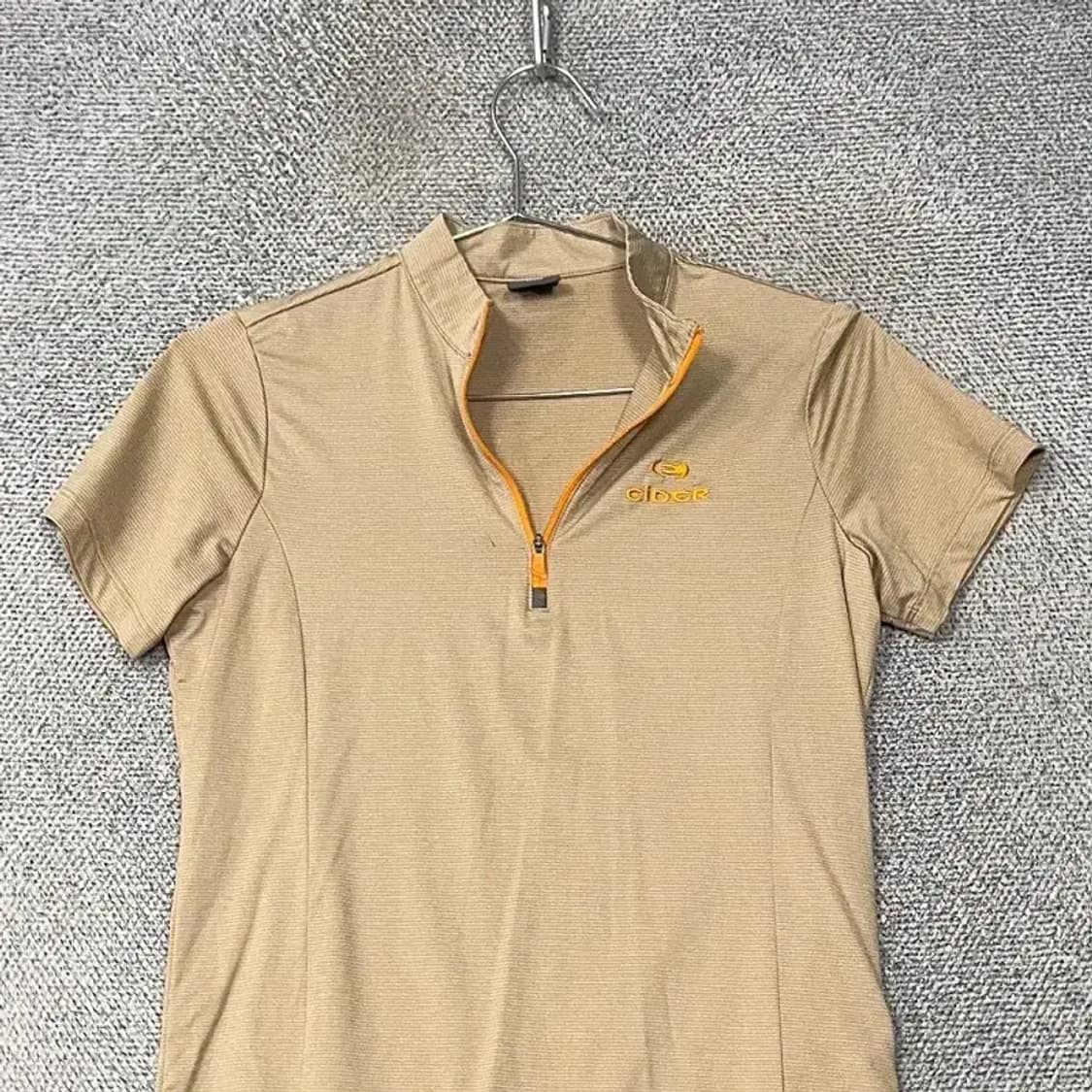 아이더 베이지 여성 등산 기능성 반집업 반팔티 S 상품이미지3