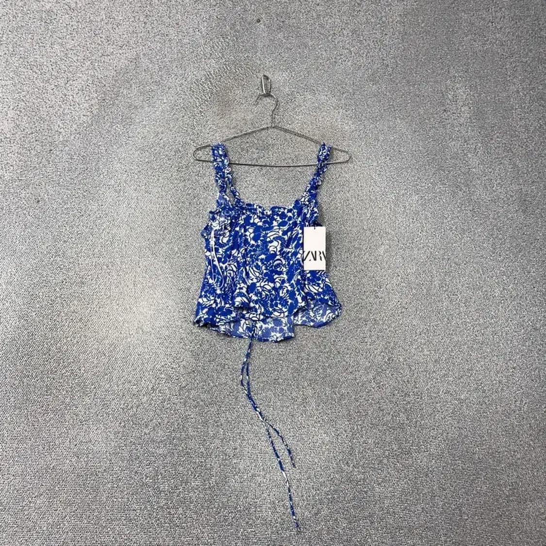 [새상품]자라 블루 트로피칼 패턴 민소매 M 상품이미지2