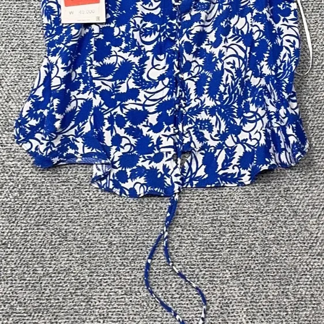 [새상품]자라 블루 트로피칼 패턴 민소매 M 상품이미지4