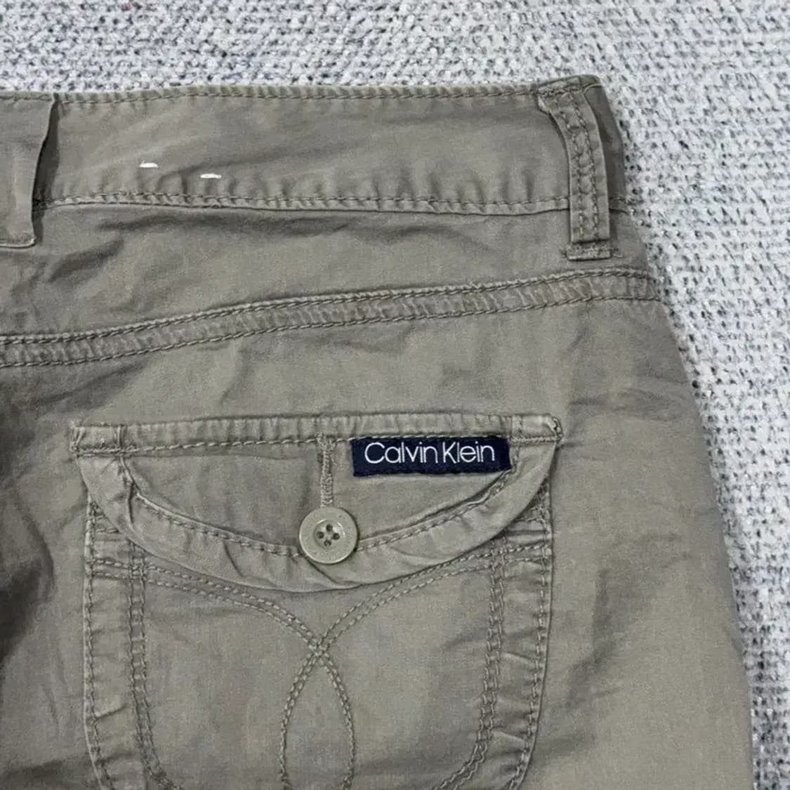 캘빈클라인 카키 스티치 빈티지 반바지 28-29 상품이미지3