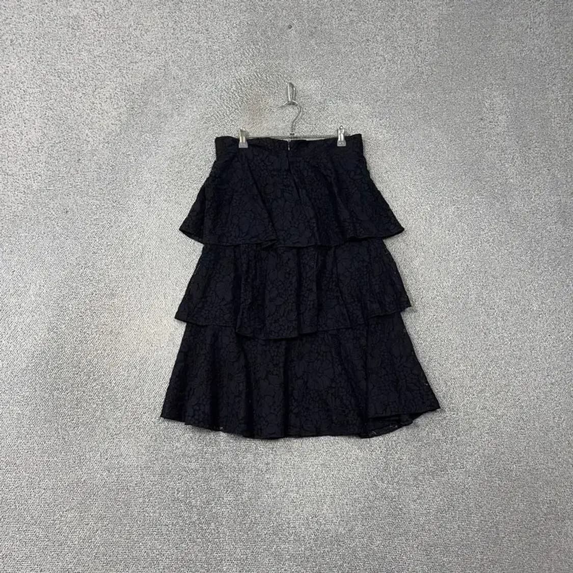 자라 블랙 자수 패턴 스커트 M 상품이미지2