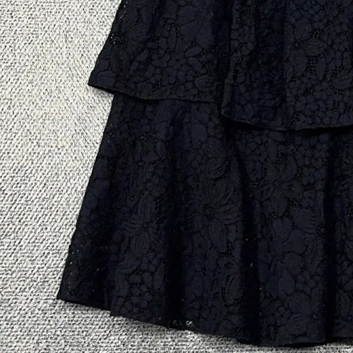 자라 블랙 자수 패턴 스커트 M 상품이미지6