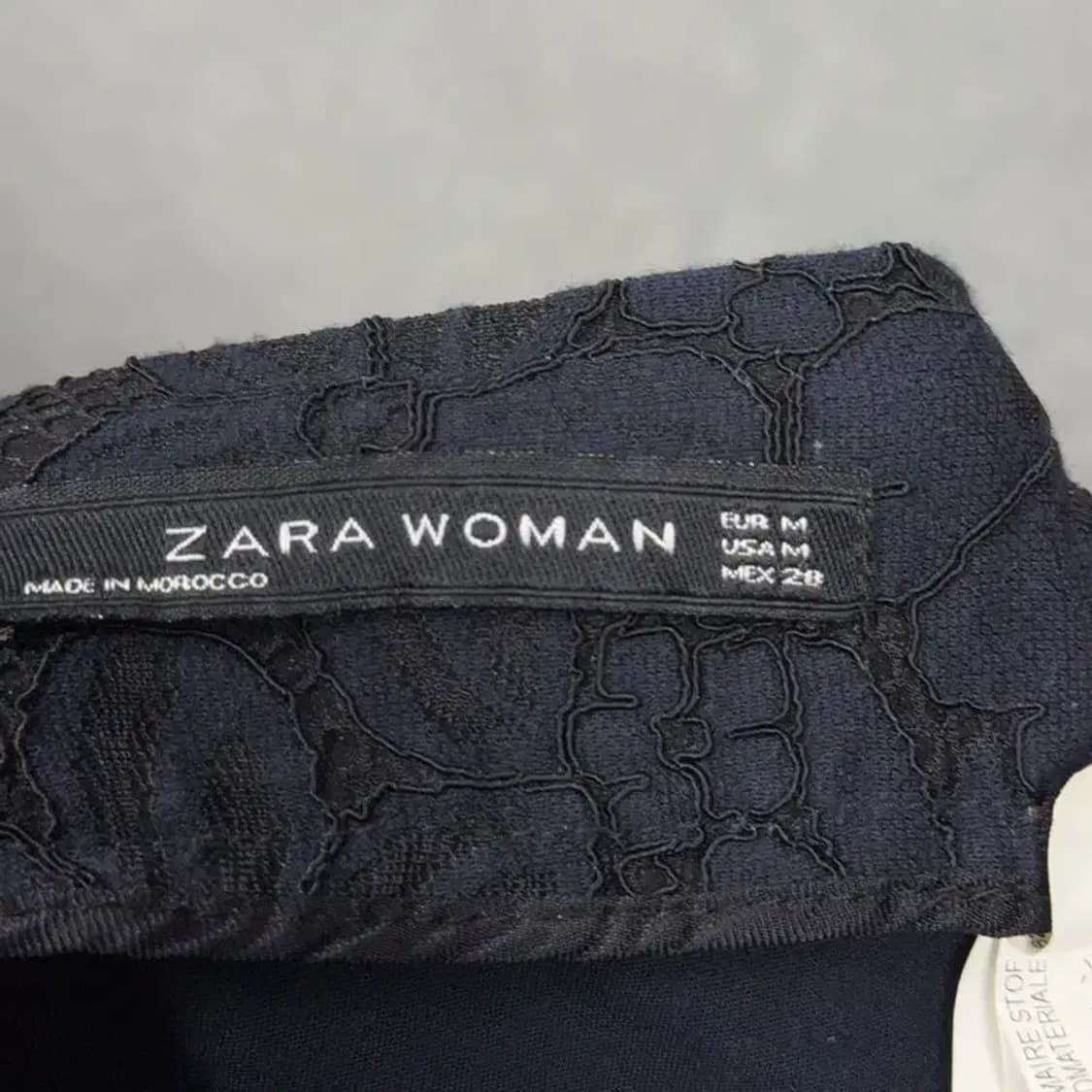 자라 블랙 자수 패턴 스커트 M 상품이미지7