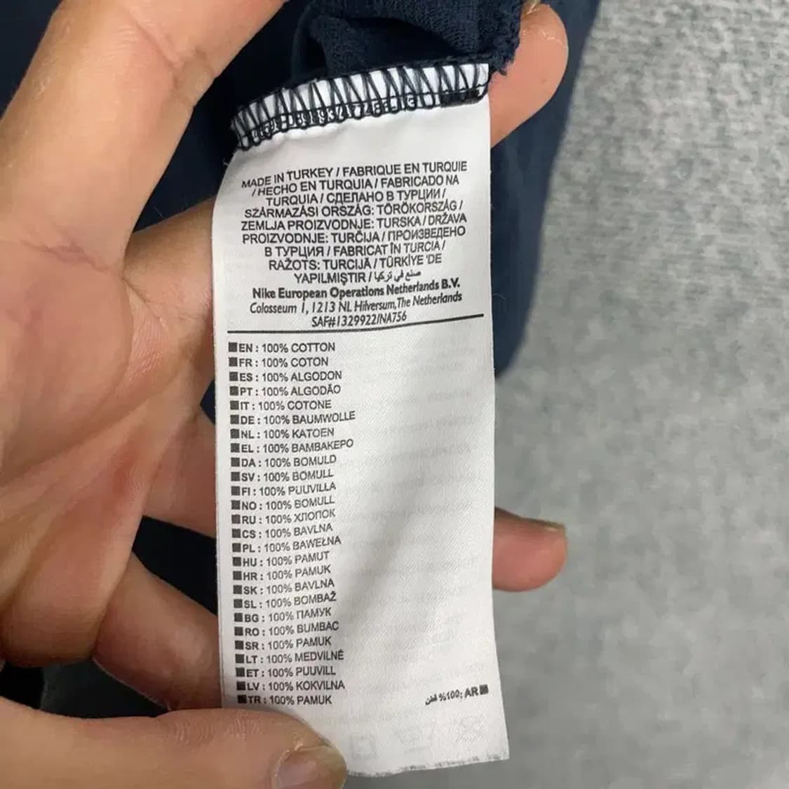 나이키 네이비 로고 스우시 반팔 티 M 상품이미지4