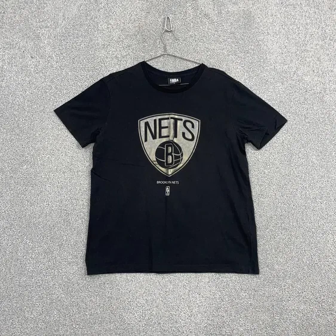 NBA 네츠 프린팅 블랙 오버핏 반팔티 XL 상품이미지1