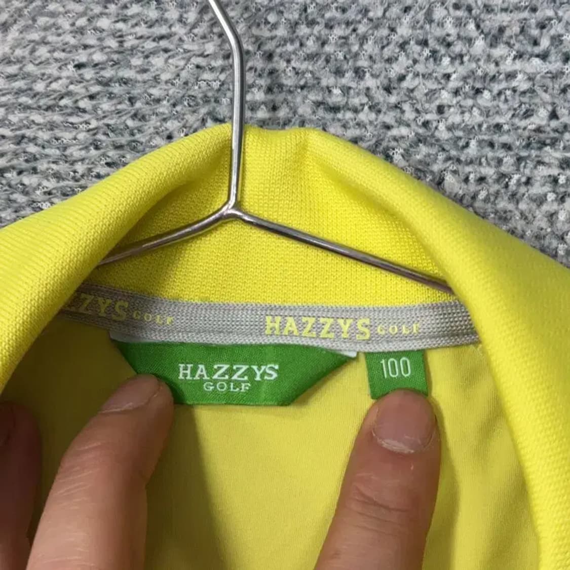 해지스 골프 옐로우 기능성 반팔 카라티 100 상품이미지3