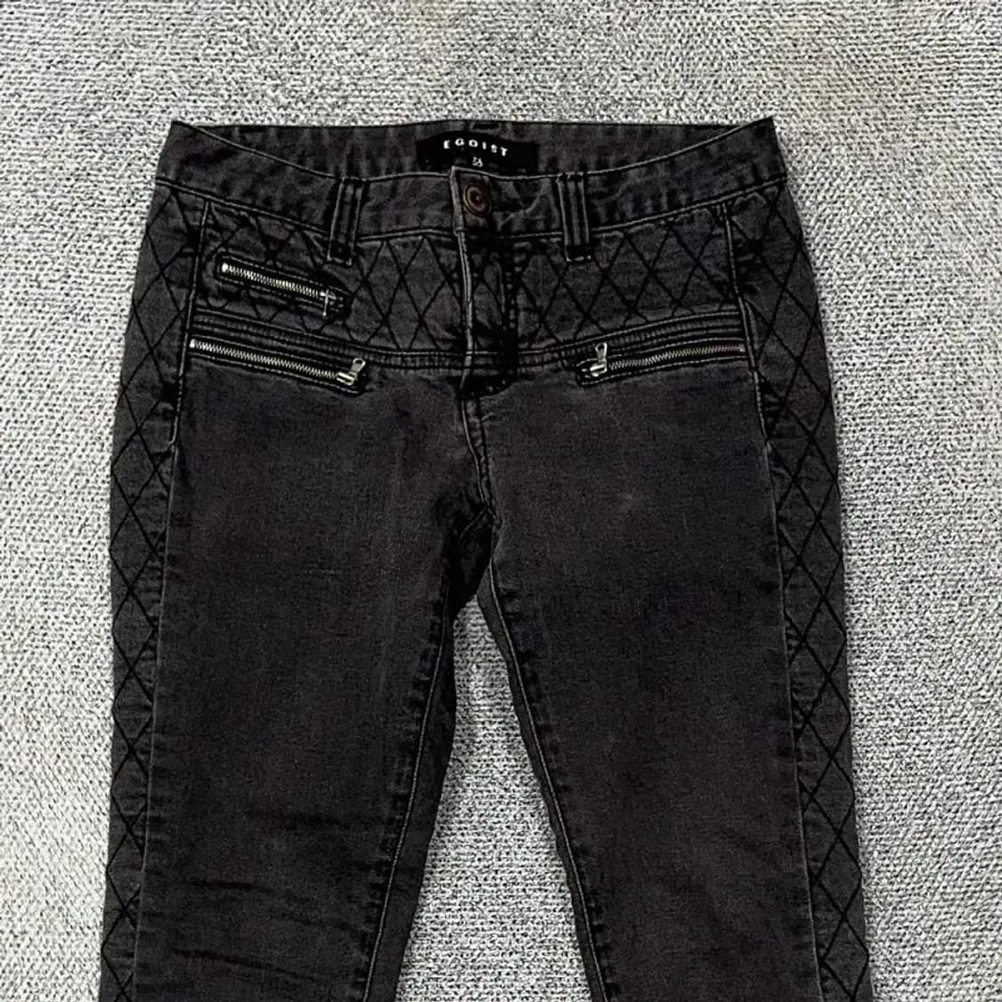 에고이스트 빈티지 흑청 스키니진 55 상품이미지3