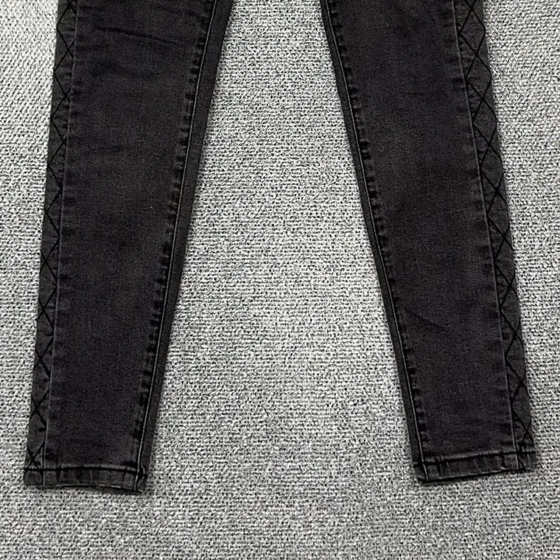 에고이스트 빈티지 흑청 스키니진 55 상품이미지4