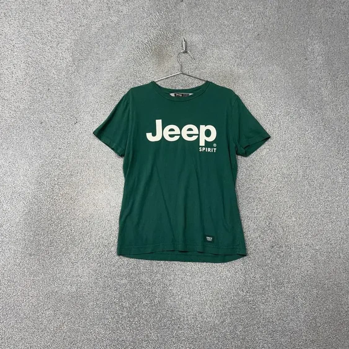 지프 프린팅 그린 반팔 티 S 상품이미지1
