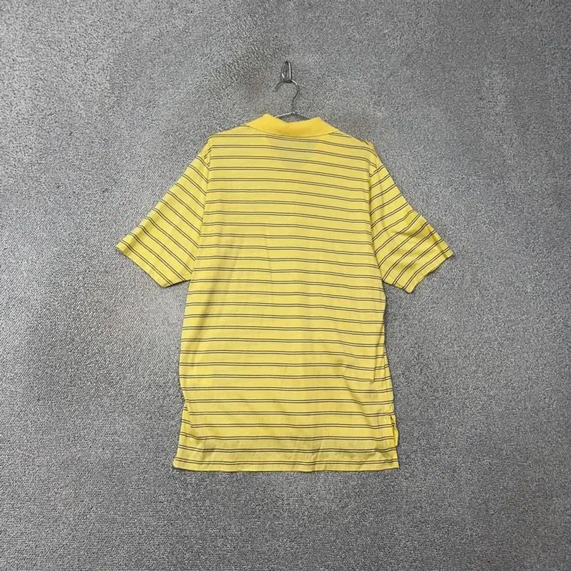 폴로 골프 스트라이프 옐로우 오버핏 반팔 카라티 M 상품이미지2