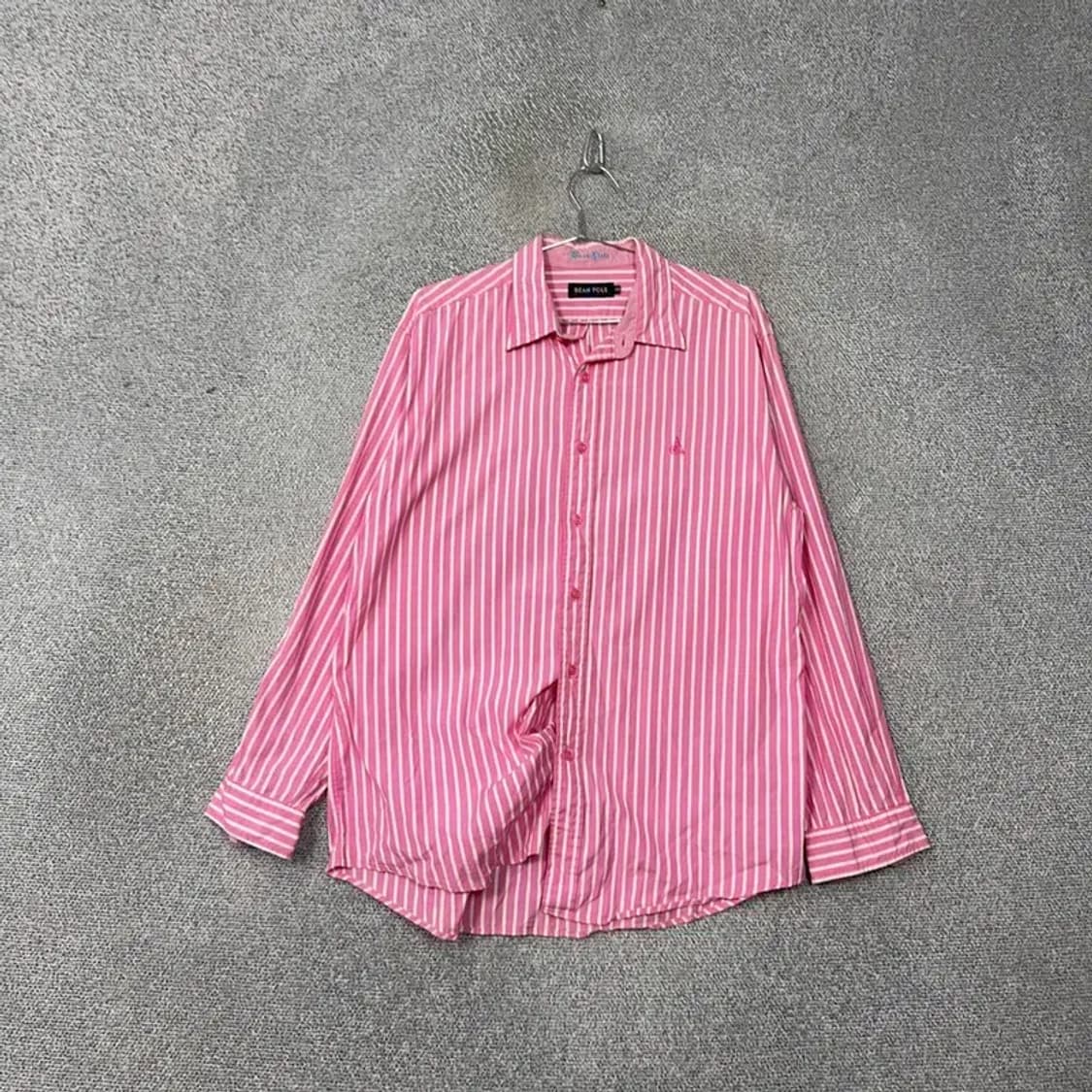 빈폴 캐주얼 남성 스트라이프 핑크 셔츠 105 상품이미지1