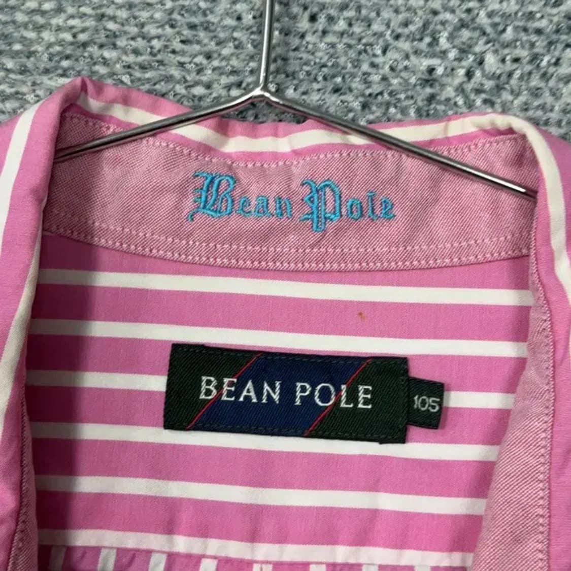 빈폴 캐주얼 남성 스트라이프 핑크 셔츠 105 상품이미지4