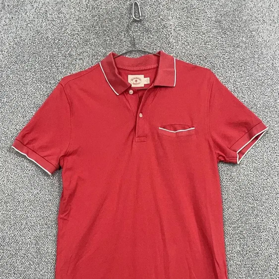 브룩스브라더스 남성 캐주얼 레드 카라티 S 상품이미지3