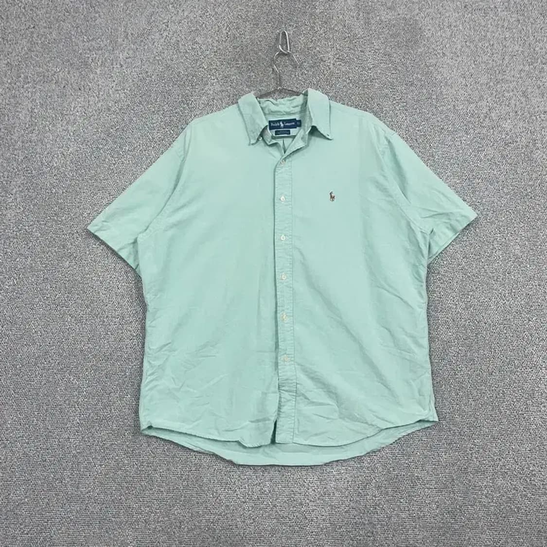 폴로 랄프로렌 블레이크 오버핏 민트 반팔 셔츠 XL 상품이미지1