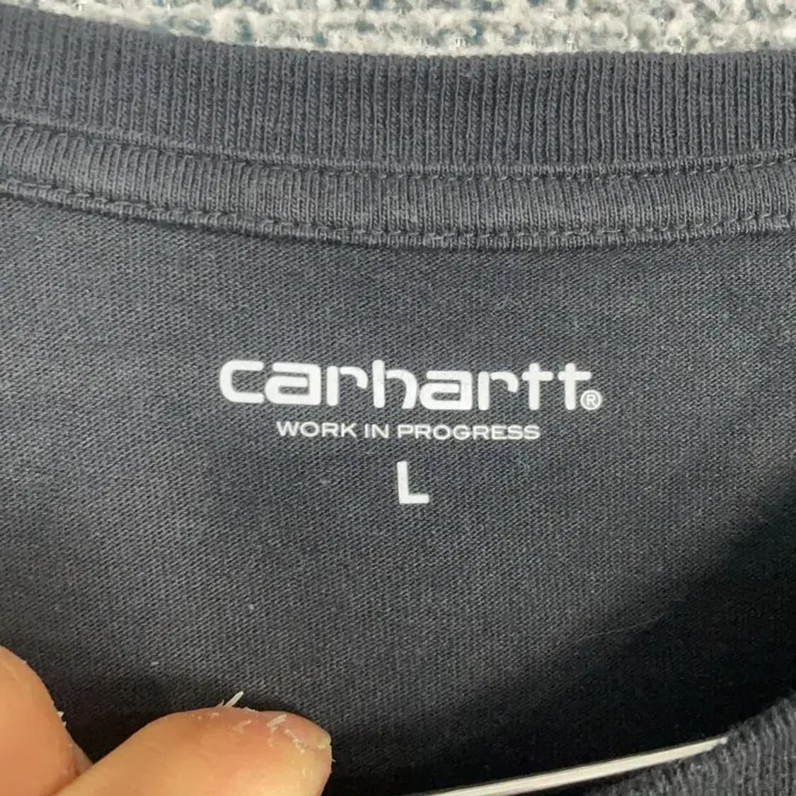 칼하트 로고 캐주얼 블랙 반팔 티 L 상품이미지5