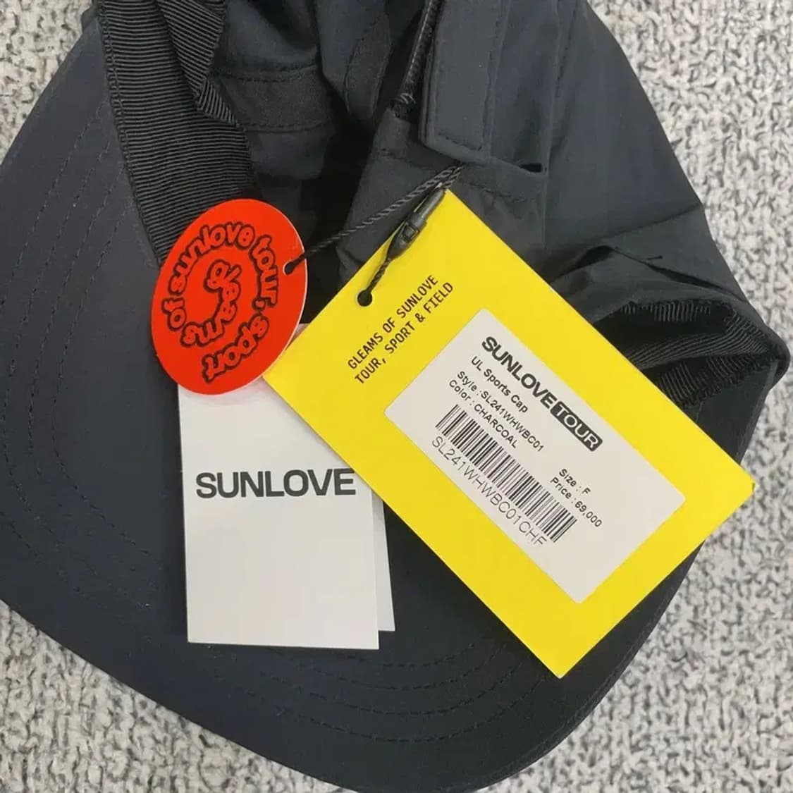 [새상품]썬러브 로고 블랙 캡 F 상품이미지6