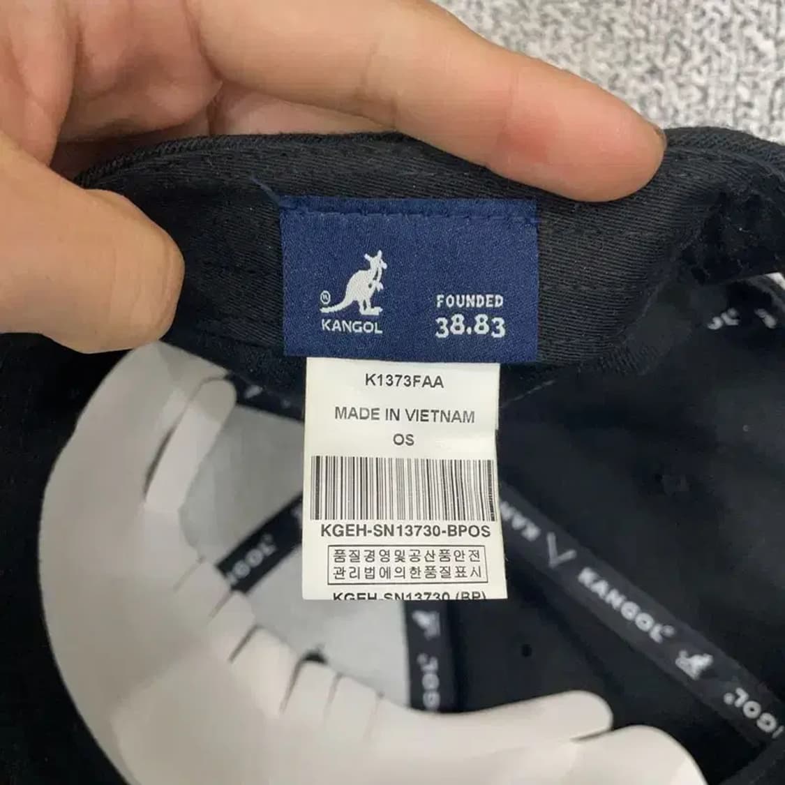 캉골 블랙 자수 로고 스냅백 S 상품이미지6