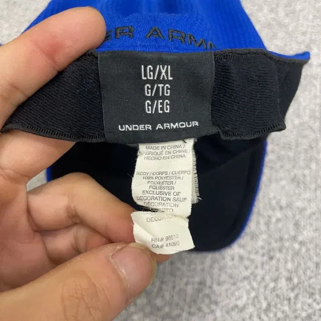 언더아머 블루 자수 로고 남성 볼캡 L-XL 상품이미지7