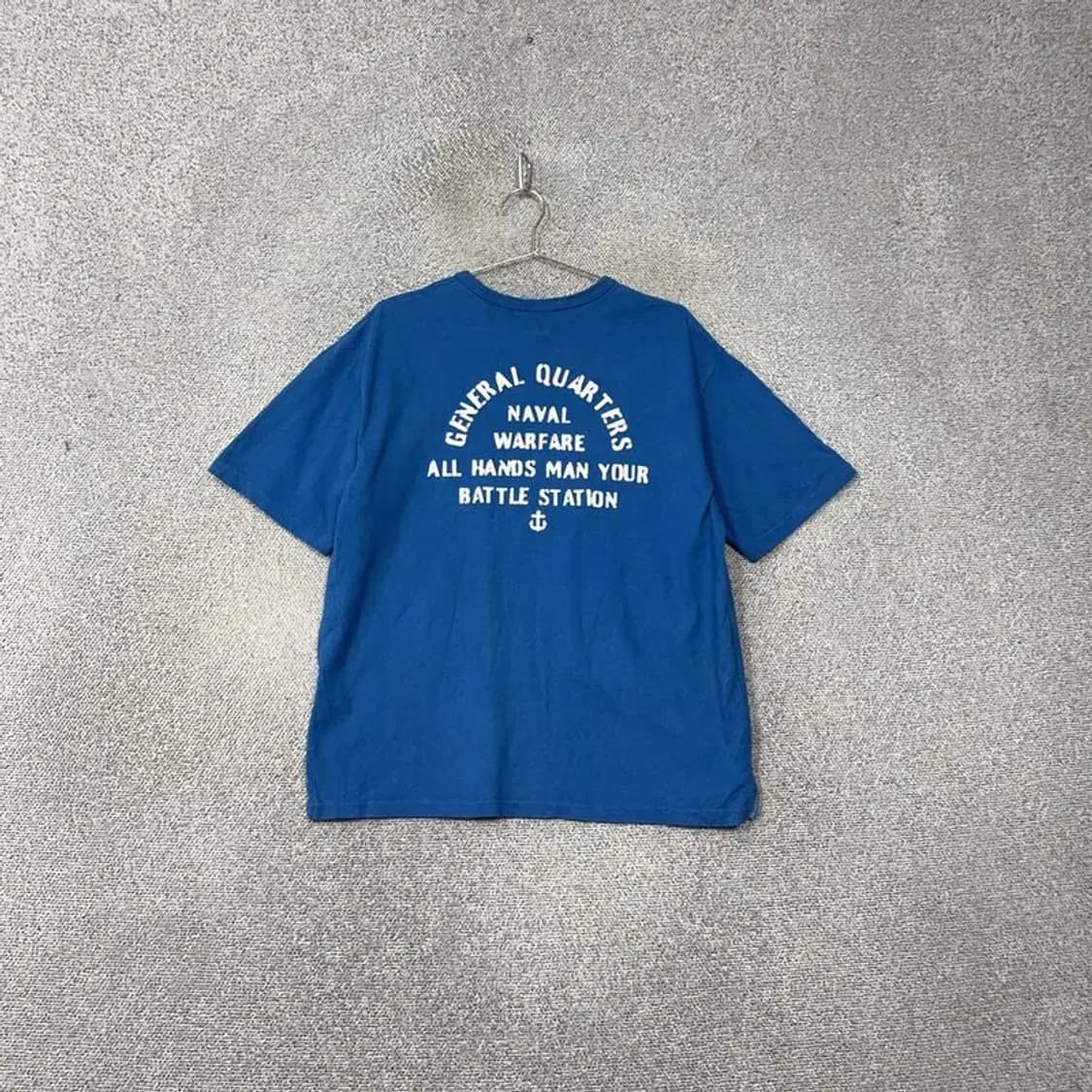 프리즘웍스 프린팅 로고 블루 반팔 티 MEDIUM 상품이미지2