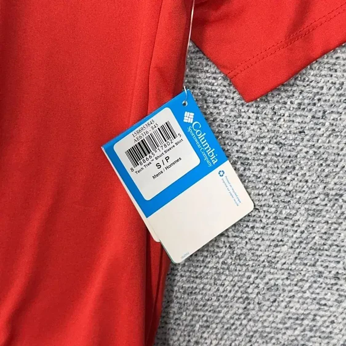 [새상품] 콜롬비아 기능성 레드 반팔 티 S 상품이미지4