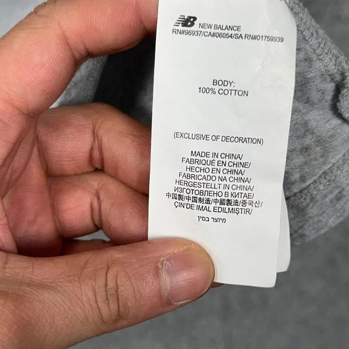 뉴발란스 로고 프린팅 라이트 그레이 반팔 티 L 상품이미지4