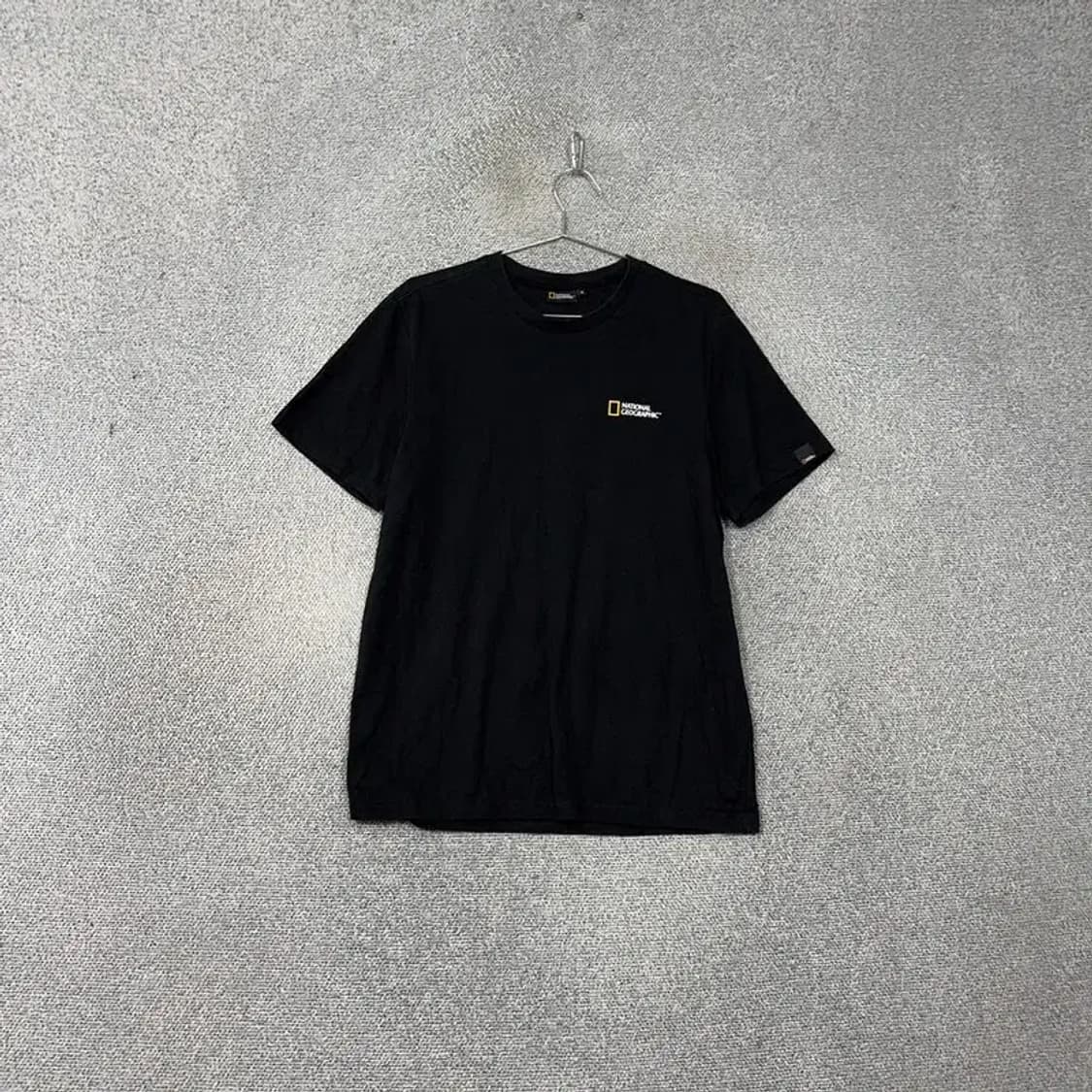 내셔널지오그래픽 로고 남성 블랙 반팔 티 XL 상품이미지1