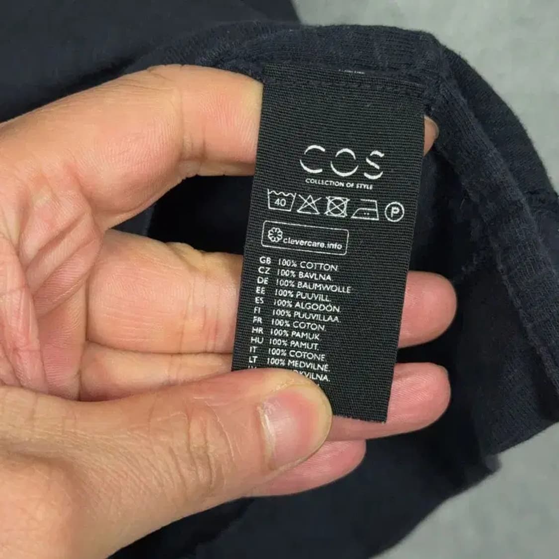 코스 캐주얼 무지 반팔 카라티 M 상품이미지4