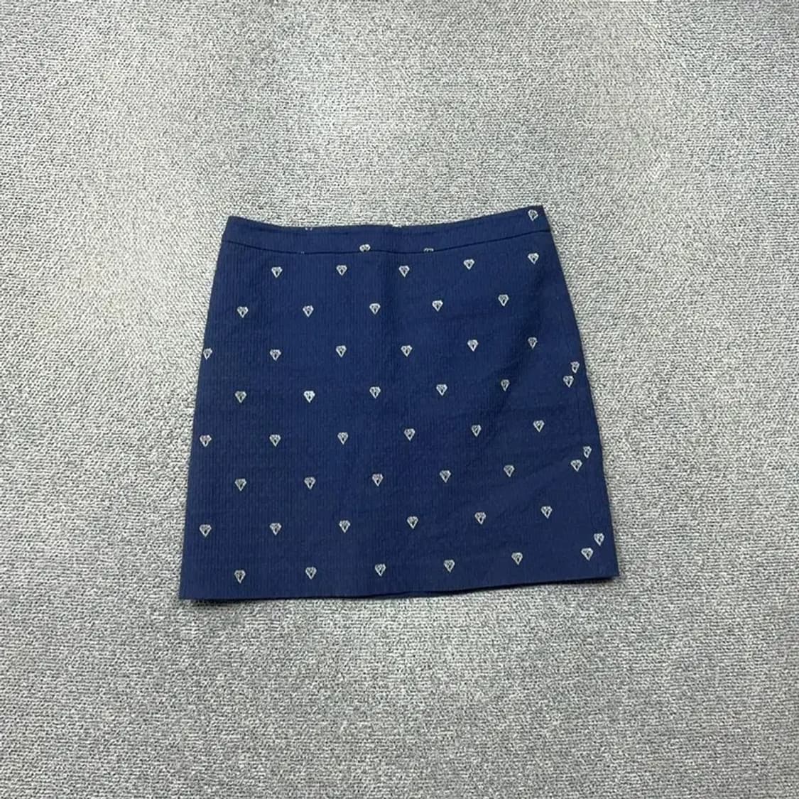 플라스틱아일랜드 패턴 네이비 미니스커트 M 상품이미지1