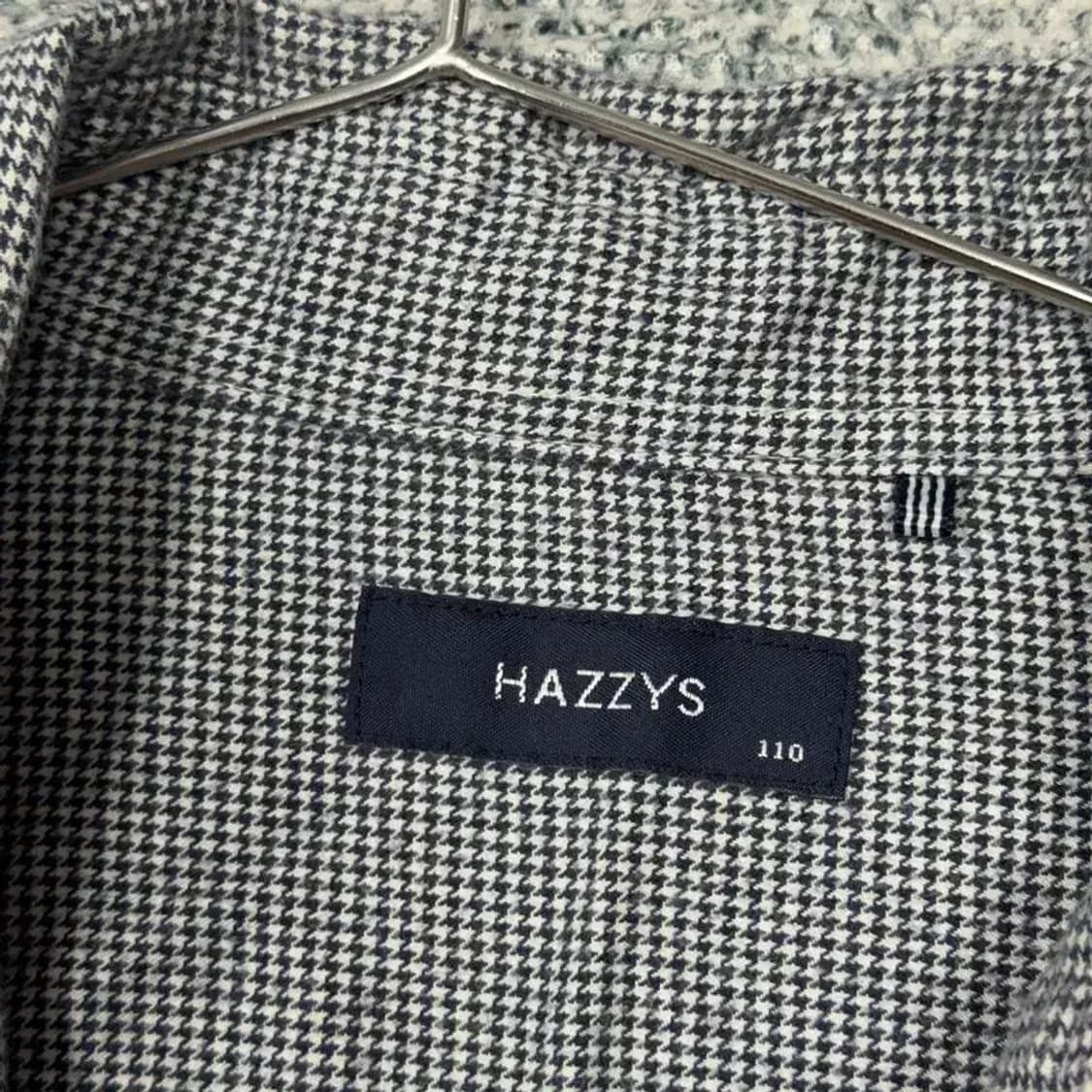 해지스 라이트 그레이 체크 로고 셔츠 110 상품이미지4