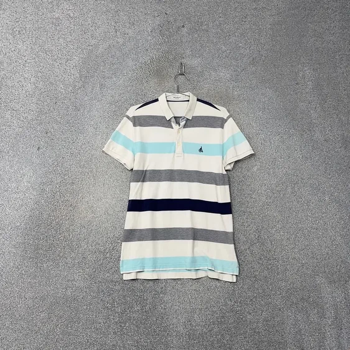 빈폴 스트라이프 슬림핏 반팔 카라티 100 상품이미지1