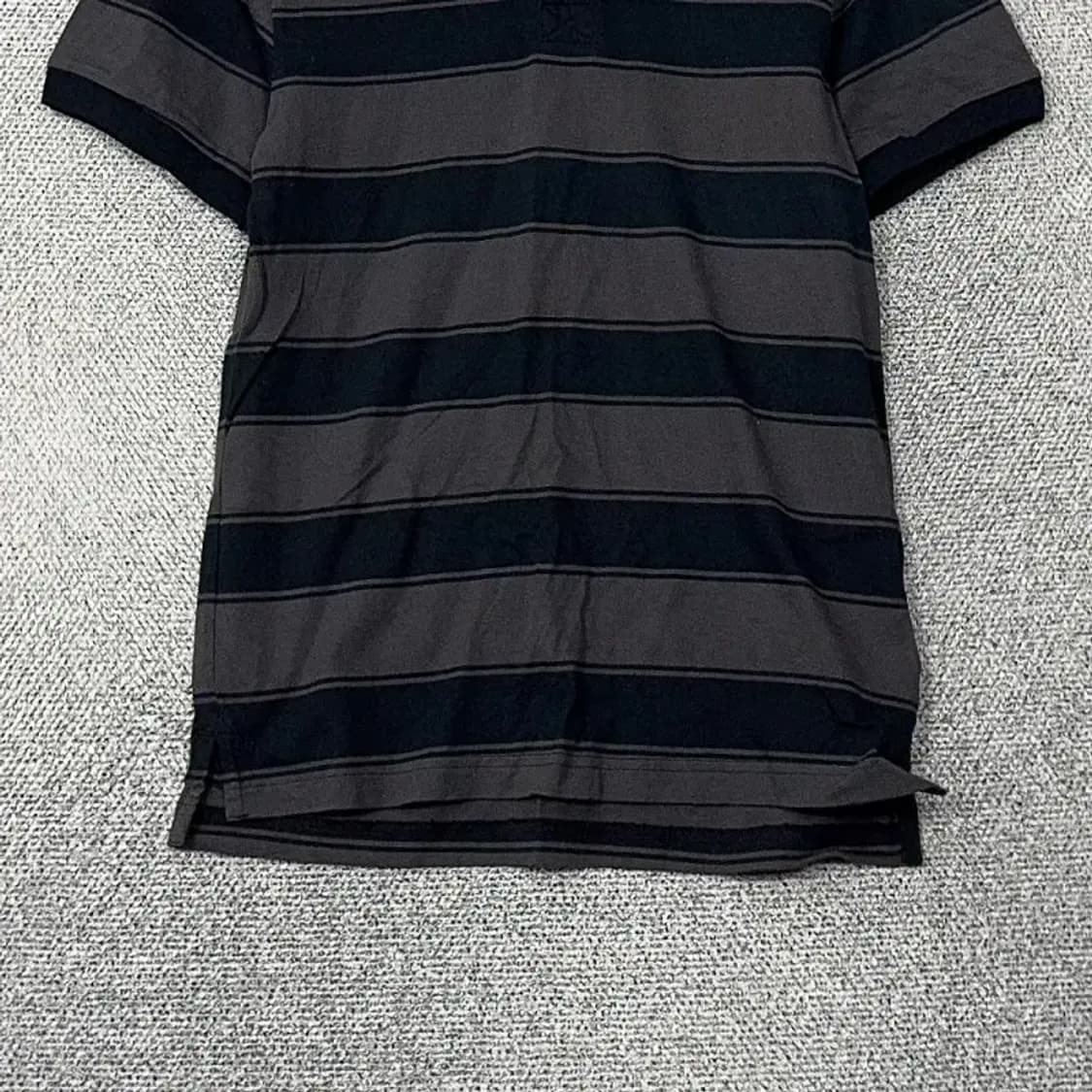 나이키 스트라이프 그레이 로고 반팔 카라티 S 상품이미지4