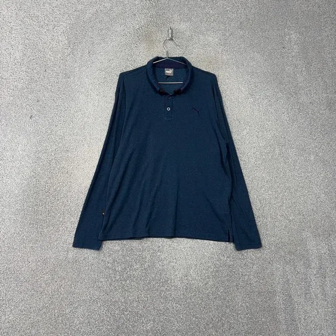 푸마 네이비 캐주얼 긴팔 카라티 XXL 상품이미지1