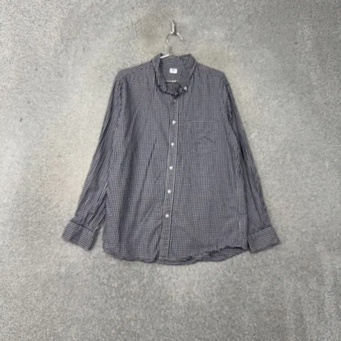 유니클로 캐주얼 블랙 체크 셔츠 XL 상품이미지1