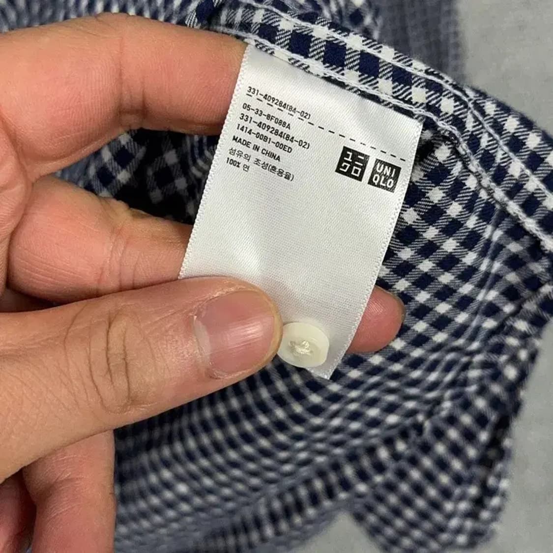 유니클로 캐주얼 블랙 체크 셔츠 XL 상품이미지4