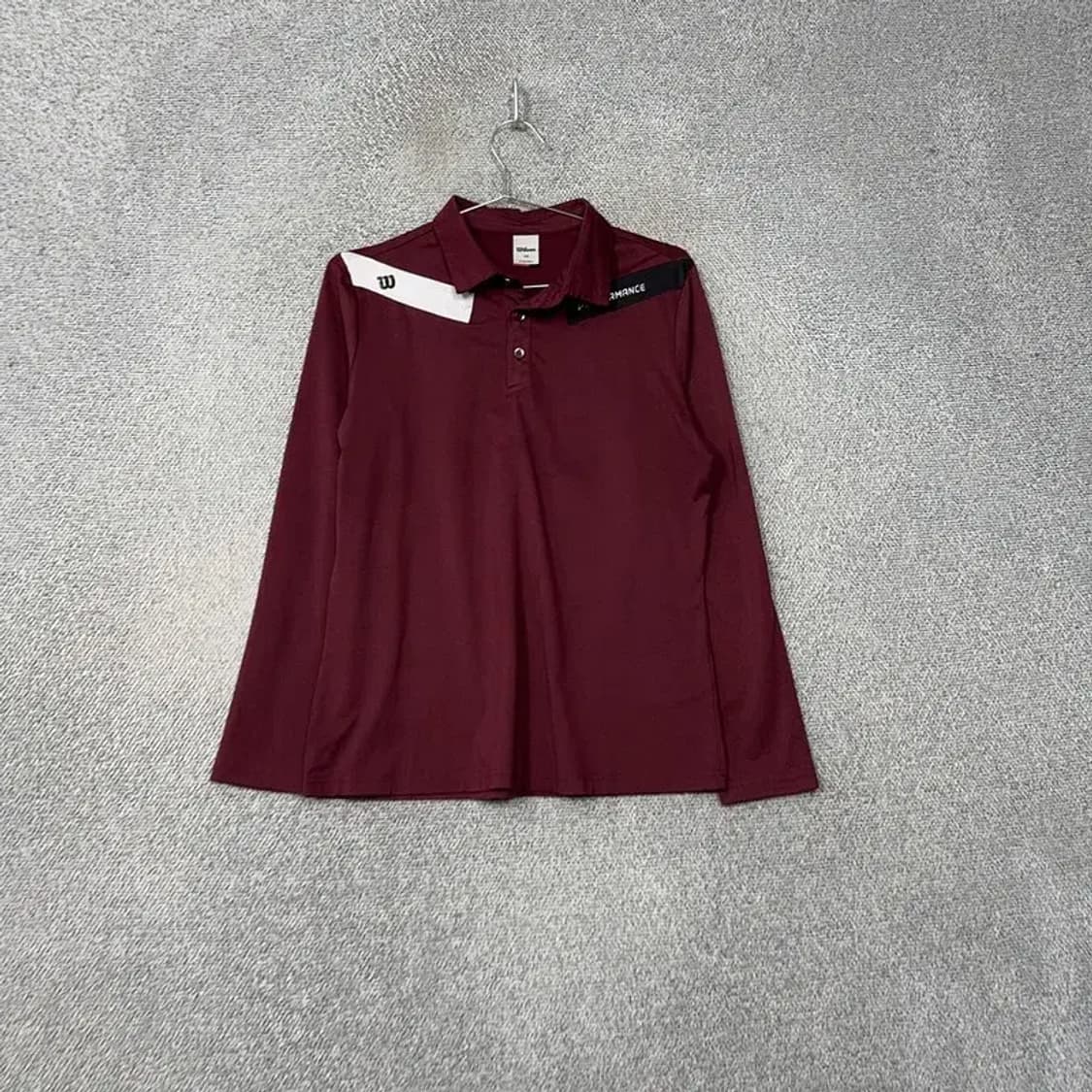 윌슨 버건디 기능성 긴팔 카라티 100 상품이미지1