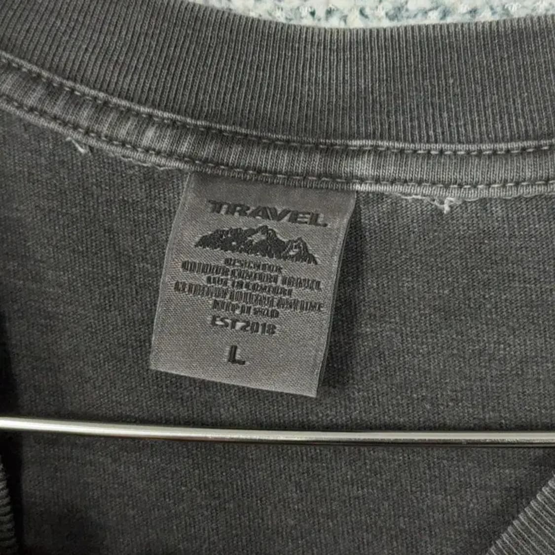 트래블 미시간 프린팅 피그먼트 반팔 티 L 상품이미지4