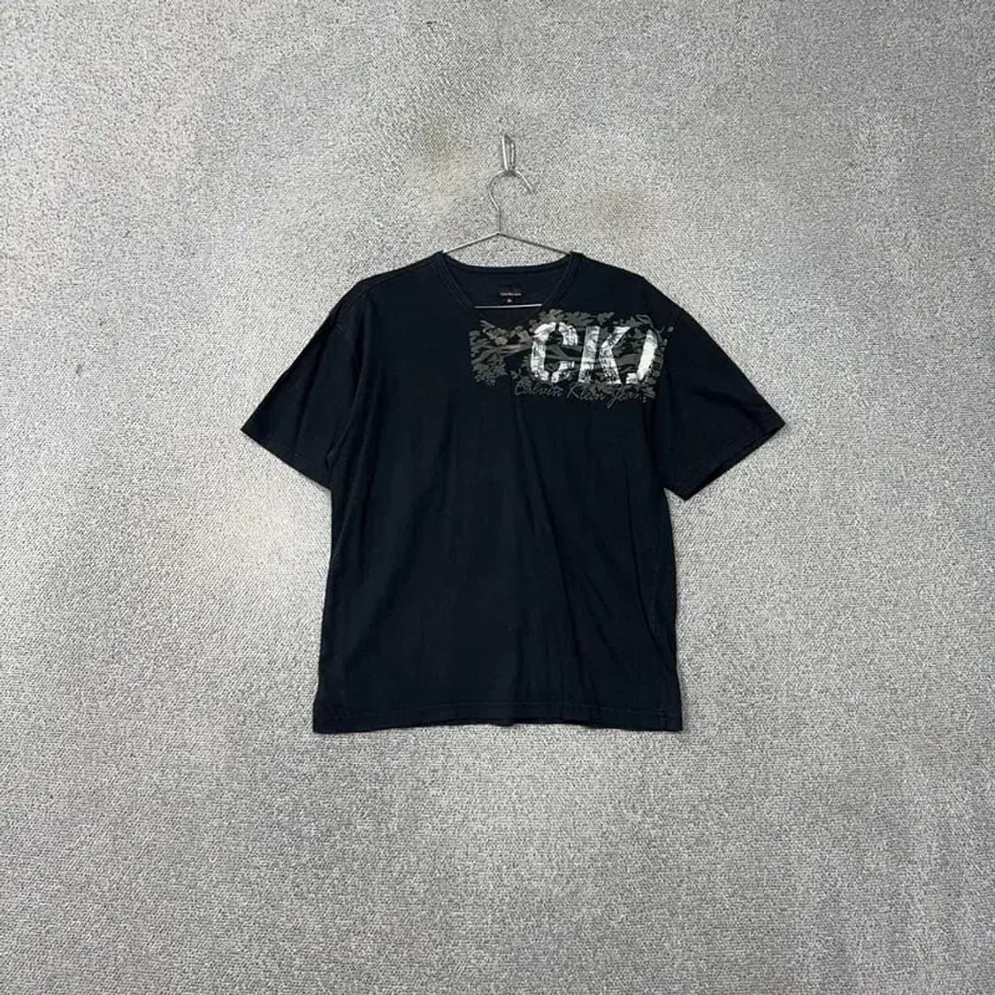 캘빈클라인 빈티지 프린팅 블랙 반팔 티 XL 상품이미지1