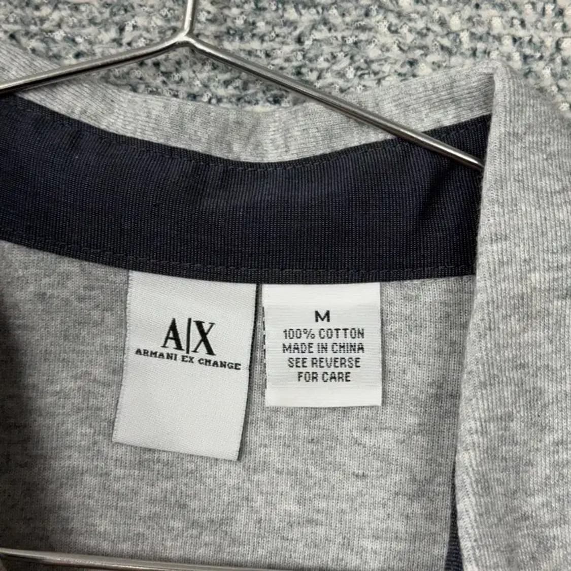 알마니 익스체인지 로고 그레이 코튼 셔츠 M 상품이미지3